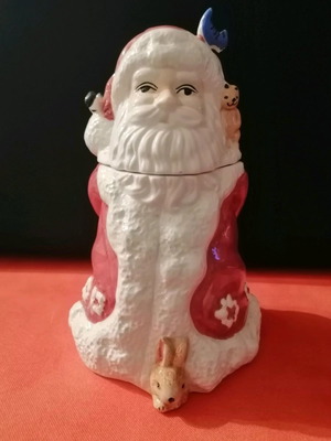 Ceramic Santa Claus used, handmade hand-painted