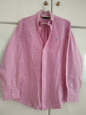 Πουκάμισο Polo Ralph Lauren Gingham L σαν καινούργιο, άσπρο και ροζ