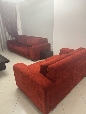 Sofa set used, three-seater 227x92cm and two-seater 177x92cm