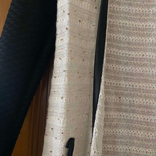 Jacket black beige with golden sequins used, size S