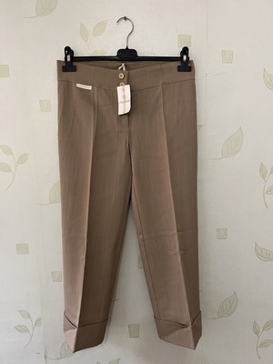 A-Style women's pants new, beige brown 7/8 length