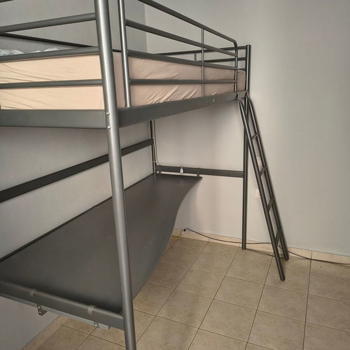 IKEA Svarta loft bed with extra desk like new