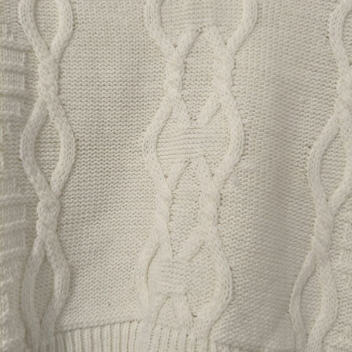 Easywear Cable Knit Cropped Sweater Off-White Size S/M New