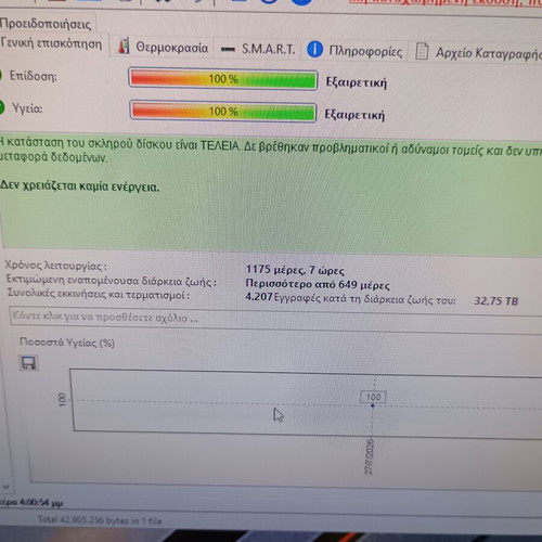 Seagate 1TB HDD used, excellent health and performance