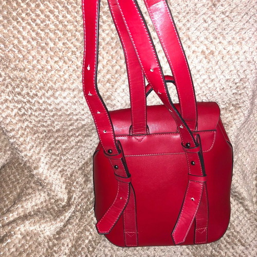 Zara Basic backpack red leatherette like new