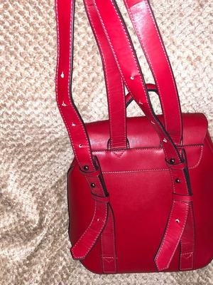 Zara Basic backpack red leatherette like new