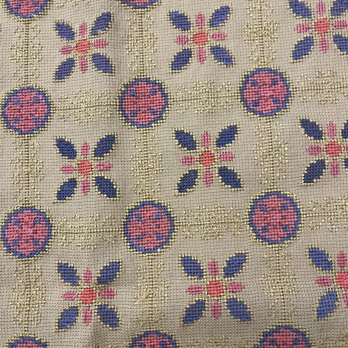 Handmade embroidered table runner used, earth tones, 96x47 cm