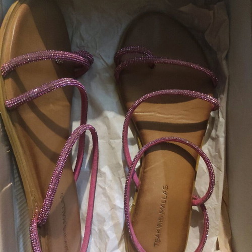 Tsakiris Mallas sandals like new, size 40, pink and silver