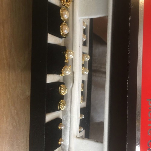 Pierre Cardin earrings set used, vintage, 6 pairs gold-tone