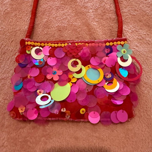 Accessorize Angels children's crossbody bag with sequins like new