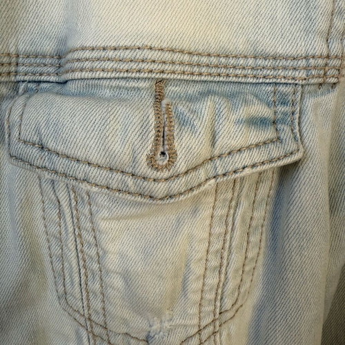Stradivarius Jean Jacket Cropped like new, faded blue