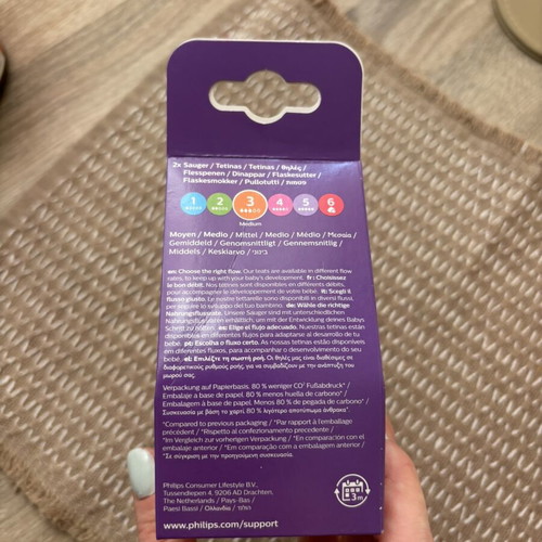 Philips Natural Response silicone teats for 3+ months, pack of 2