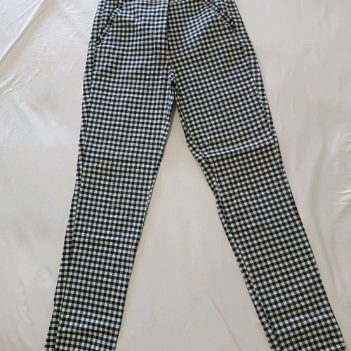 Zara pants black and white, slim fit, like new