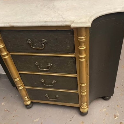 Classic commode with marble top, Empire style