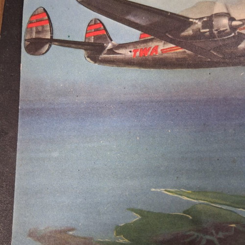 TWA Vintage Postcard Used From 1950s