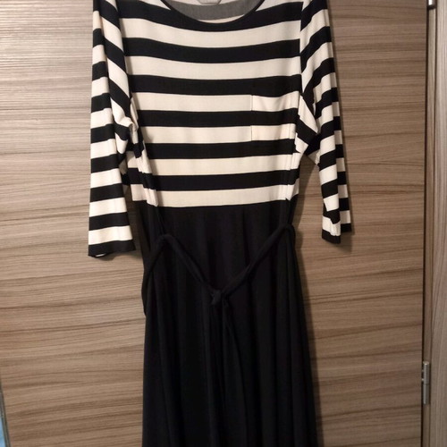 Marks & Spencer dress like new, striped with belt, size UK 20