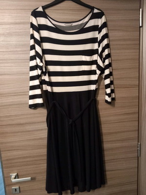 Marks & Spencer dress like new, striped with belt, size UK 20