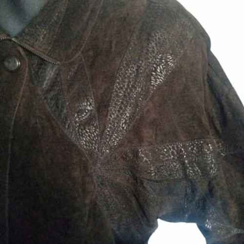 Natural suede / Vintage / Patchwork parka type coat