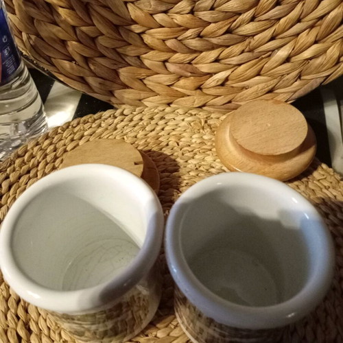 Salt and pepper containers like new from Belle Epoque restaurants