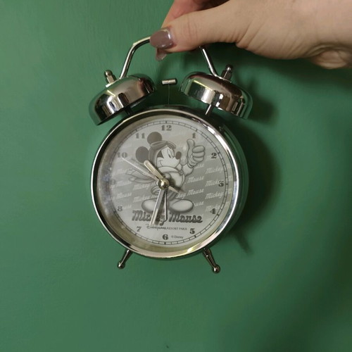 Retro Mickey Mouse alarm clock new, analog tabletop