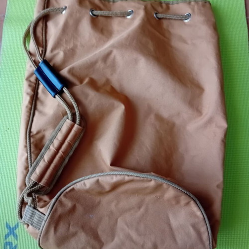 Oxbow sack used, large capacity, brown and orange