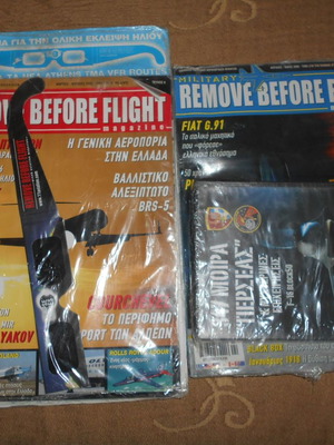 Aviation magazines used, issues 6 and 1 with DVD and eclipse glasses
