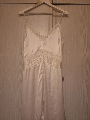 Zara white satin dress size L new with tags
