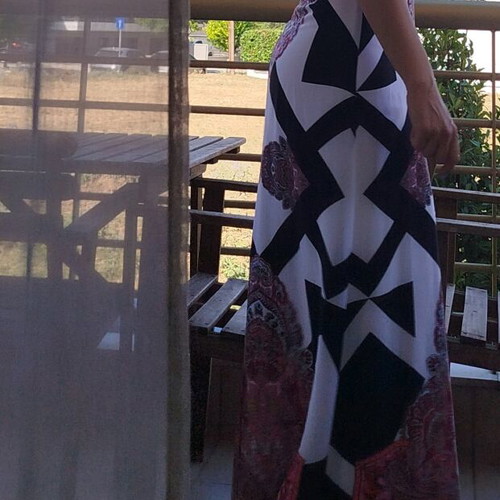 DAK dress like new, comfortable, elegant, size S, white and pink