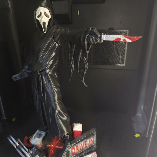 Ghostface Scream Figure 35cm custom 3D printed hand-painted like new
