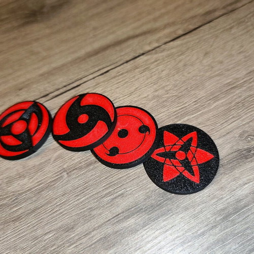 Uchiha Edition set of 4 handmade fridge magnets new