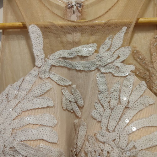 Wedding dress like new, beige, size M, mermaid style with sequins