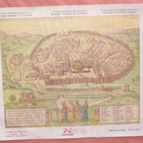 Copy of Jerusalem Map by Hogenberg - Braun like new