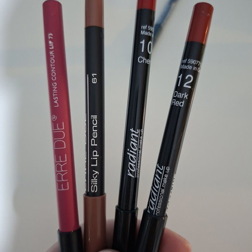 Radiant, Erre Due, Seventeen lip pencils, Maxfactor double eyeshadow, Clinique lipstick