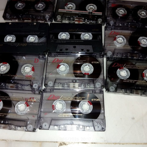 Cassette tapes used, pack of 13, TDK, Scotch, Philips