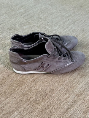 Hogan women's sneakers suede gray eggplant size 39 used