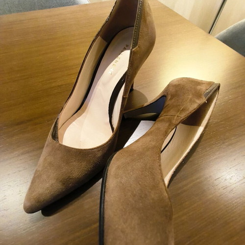 Petridis heels used, brown, size 39, genuine leather