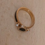 Steel ring gold-plated