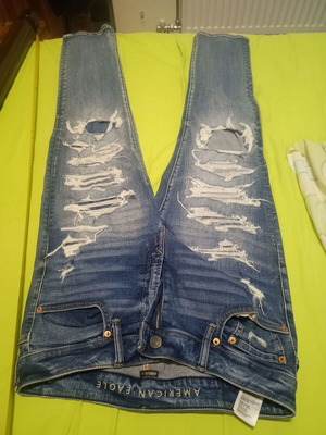 American Eagle ανδρικό τζιν παντελόνι με σκισίματα σε μπλε