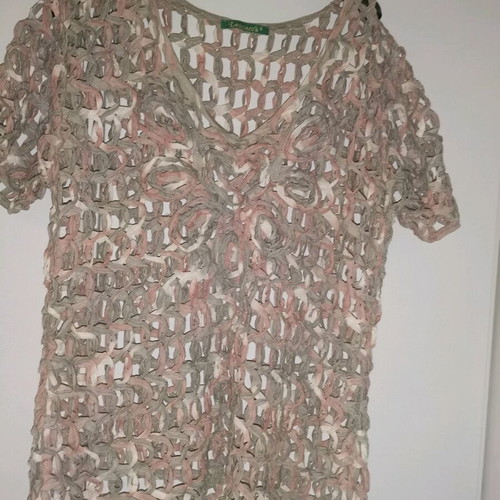 Leonards knitted blouse with cords like new, size M