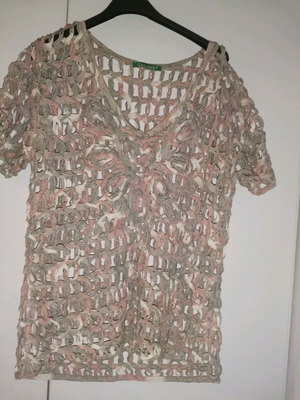 Leonards knitted blouse with cords like new, size M