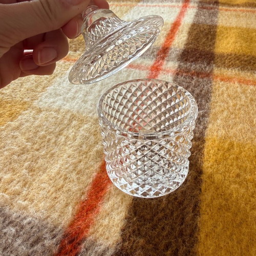 Glass decorative jar with lid like new