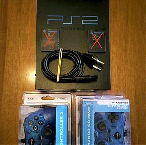 Playstation 2 - PS2 CONSOLE Κονσόλα + καλώδια+ 2 controllers σφραγισμένα