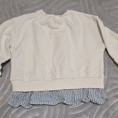 Zara kids white sweatshirt like new, size 92 cm
