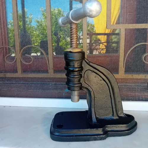 Manual bench press used, cast iron, Greek Nina 1920-1950