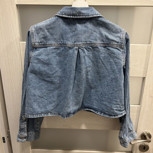 Zara cropped denim jacket size S used, blue