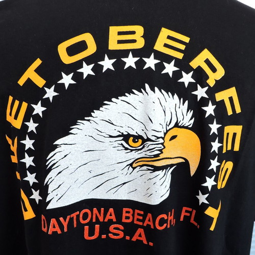 Vintage Motorcycle 1995 Biketoberfest Daytona Beach Black Tee T-Shirt Mens Size XL like new