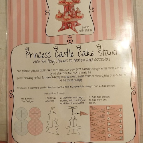 Cupcake stand princess castle design, like new, pink
