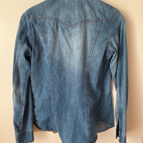 H&M denim shirt like new, blue with buttons