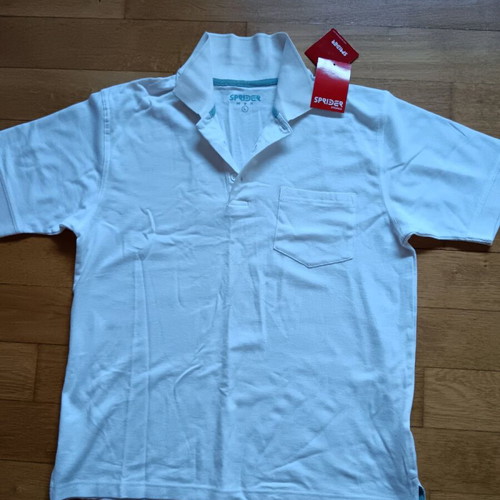 Polo T-shirt Sprider L white 100% cotton new with tags