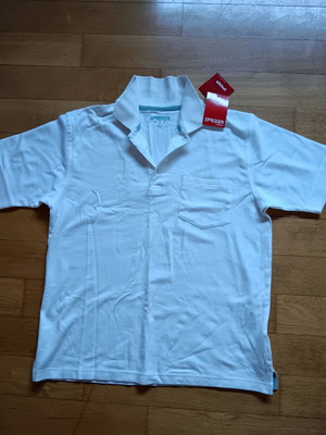 Polo T-shirt Sprider L white 100% cotton new with tags